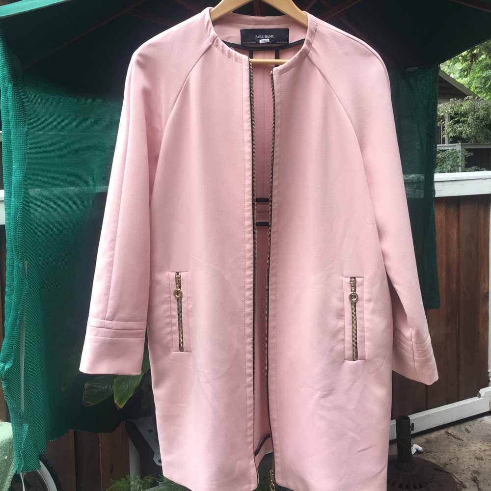 Zara pink coat size large